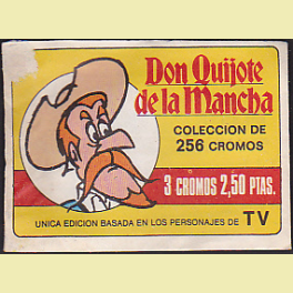 Sobre cromos sin abrir Don Quijote de la Mancha Editorial Bruguera